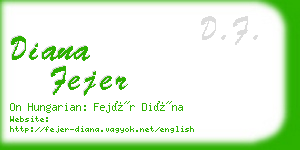 diana fejer business card